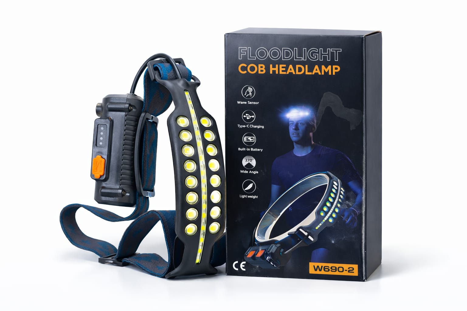 Floodlight COB LED-Stirnlampe mit Bewegungssensor